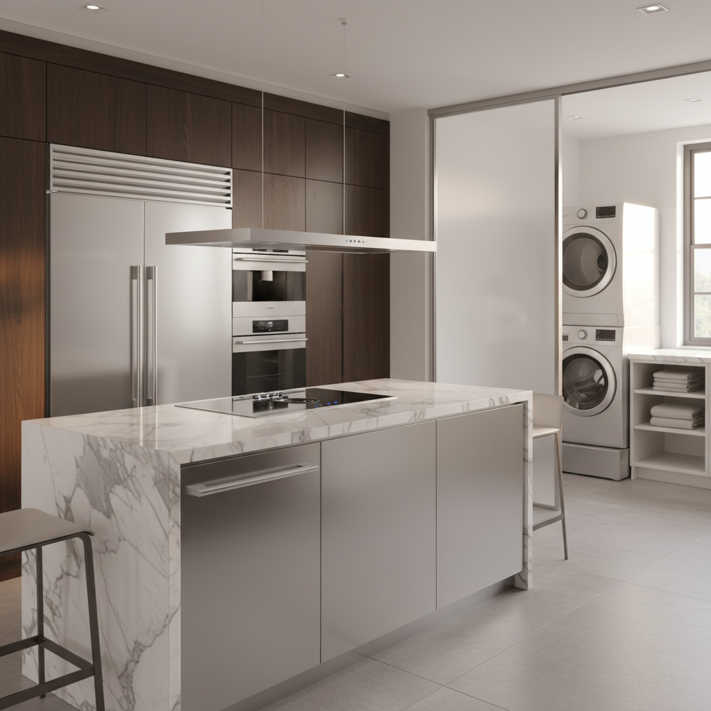 Premium household appliances in a luxury home environment